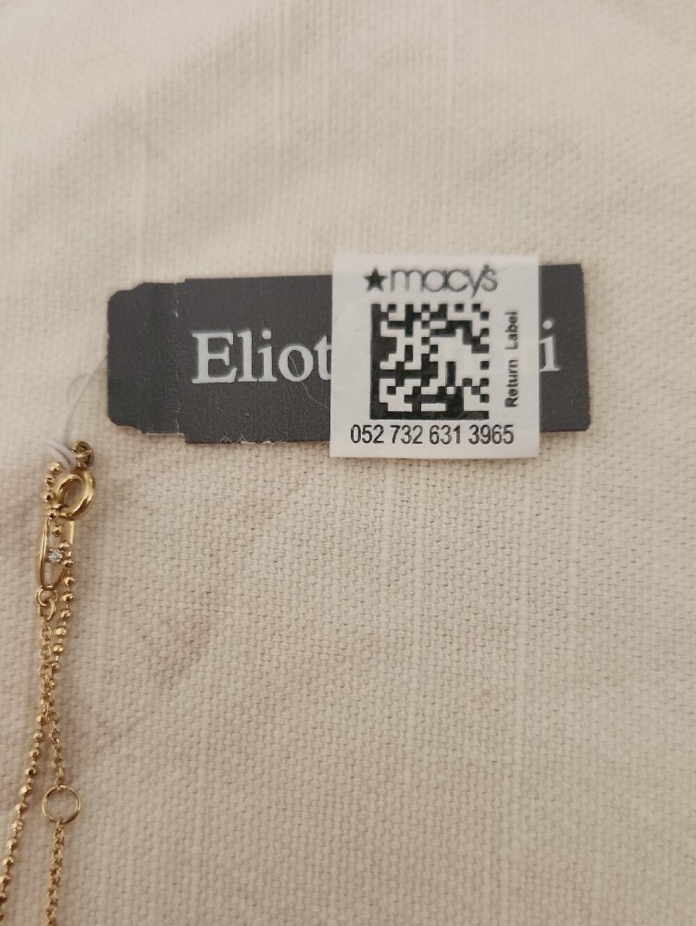 Eliot Danori Gold Necklace with Light Blue Stone and Pearl Drop - Picture 2 of 6